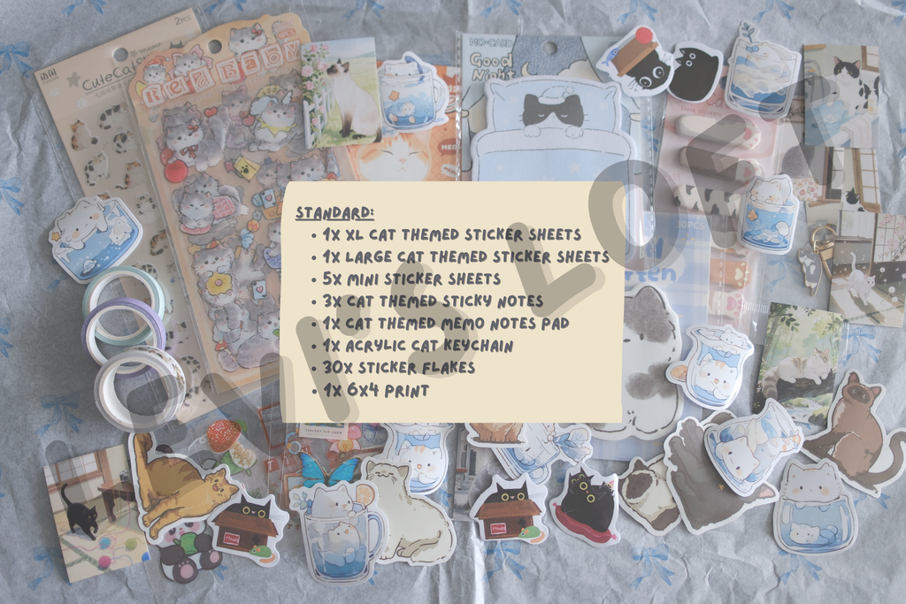 Cat Themed Stationery Mystery Box