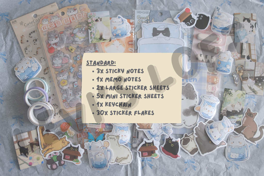 Cat Themed Stationery Mystery Box