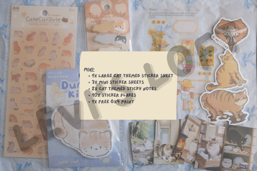 Cat Themed Stationery Mystery Box